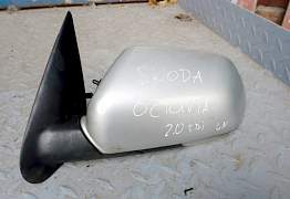 Левое зеркало Skoda Octavia A5 1z дорестайлинг сер - Фото #2