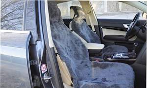 Натуральные Меховые чехлы на сиденье авто Москва - Фото #2