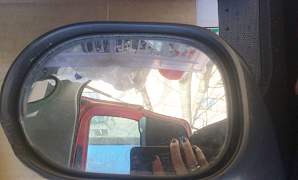 Зеркало боковое левое Nissan March K12, механика - Фото #1
