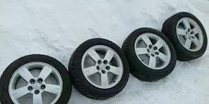 Зимние колеса на литых дисках-4шт. Ориг.диски Митс - Фото #1