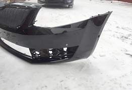 Бампер чёрный Skoda Octavia A7 передний - Фото #3