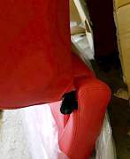 Спортивная гоночное сиденье красное кожзам - Фото #3