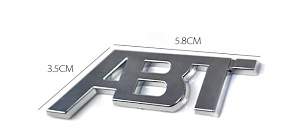 ABT эмблема чёрный матовый хром - Фото #3